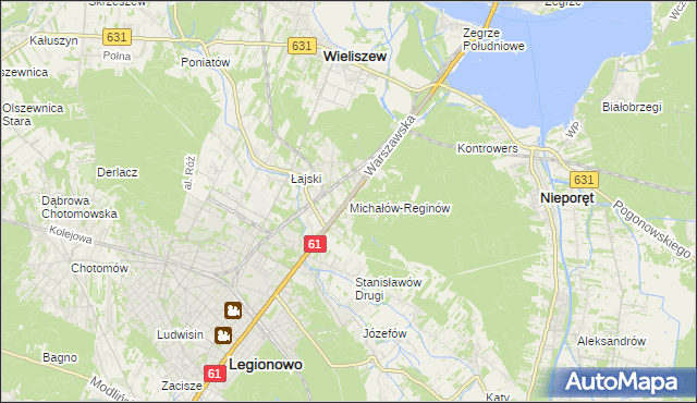 mapa Michałów-Reginów, Michałów-Reginów na mapie Targeo