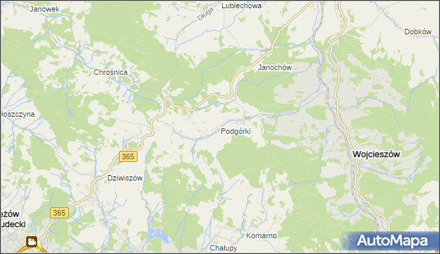 mapa Podgórki gmina Świerzawa, Podgórki gmina Świerzawa na mapie Targeo