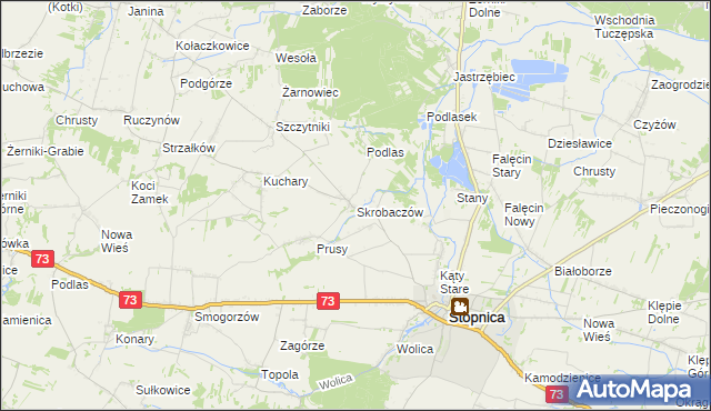 mapa Skrobaczów, Skrobaczów na mapie Targeo