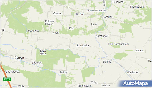 mapa Śniadówka, Śniadówka na mapie Targeo