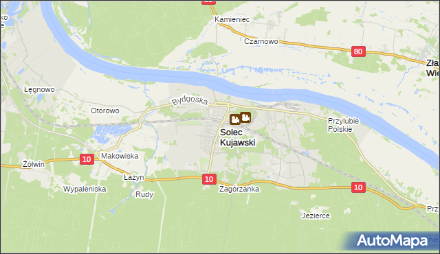 mapa Solec Kujawski, Solec Kujawski na mapie Targeo