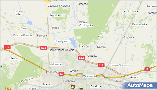 mapa Stańków, Stańków na mapie Targeo