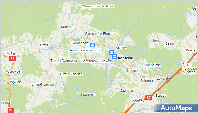 mapa Bartków gmina Zagnańsk, Bartków gmina Zagnańsk na mapie Targeo