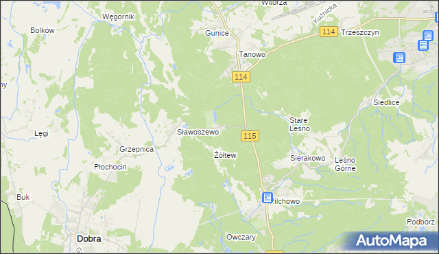 mapa Bartoszewo, Bartoszewo na mapie Targeo