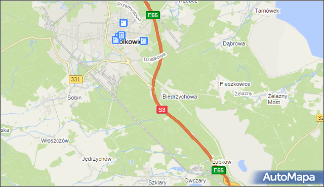 mapa Biedrzychowa, Biedrzychowa na mapie Targeo