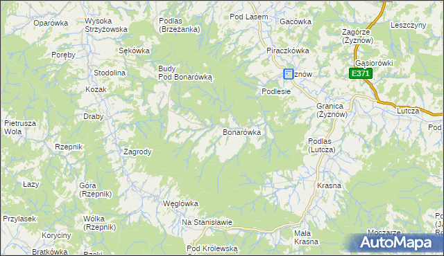 mapa Bonarówka, Bonarówka na mapie Targeo