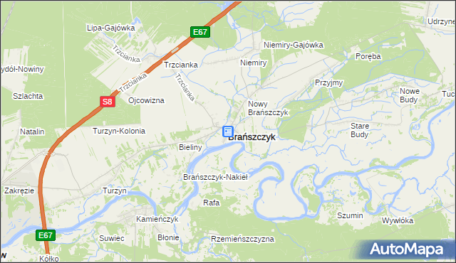 mapa Brańszczyk, Brańszczyk na mapie Targeo