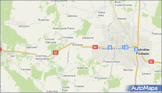 mapa Brzozów-Kolonia, Brzozów-Kolonia na mapie Targeo