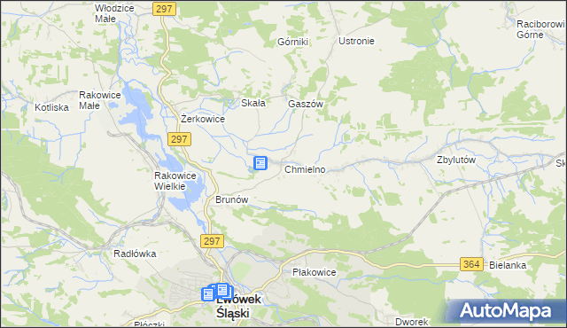 mapa Chmielno gmina Lwówek Śląski, Chmielno gmina Lwówek Śląski na mapie Targeo