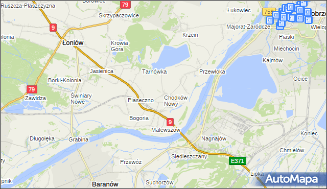 mapa Chodków Nowy, Chodków Nowy na mapie Targeo