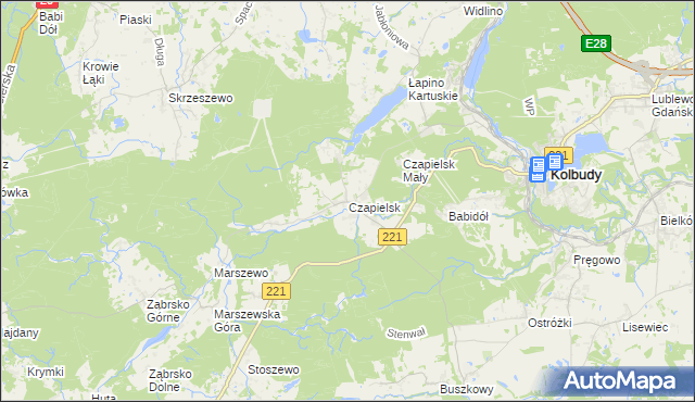 mapa Czapielsk, Czapielsk na mapie Targeo