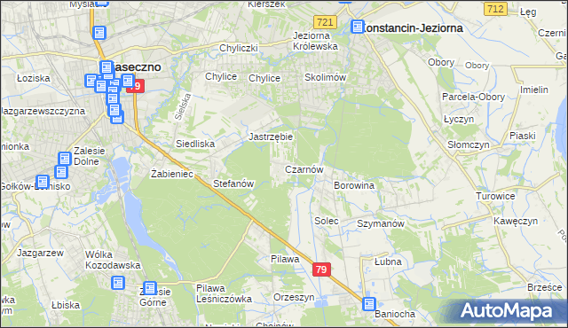 mapa Czarnów gmina Konstancin-Jeziorna, Czarnów gmina Konstancin-Jeziorna na mapie Targeo
