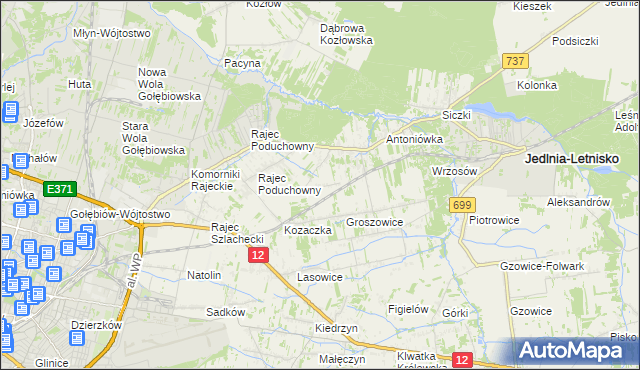 mapa Dawidów gmina Jedlnia-Letnisko, Dawidów gmina Jedlnia-Letnisko na mapie Targeo