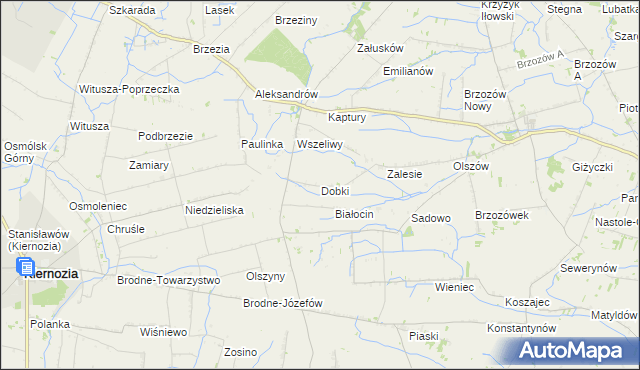 mapa Dobki gmina Iłów, Dobki gmina Iłów na mapie Targeo