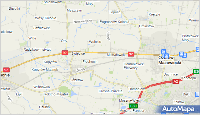 mapa Gołaszew, Gołaszew na mapie Targeo