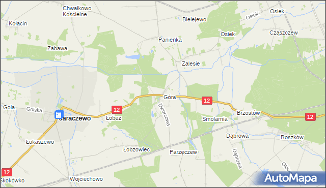 mapa Góra gmina Jaraczewo, Góra gmina Jaraczewo na mapie Targeo