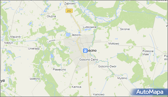 mapa Gościno, Gościno na mapie Targeo