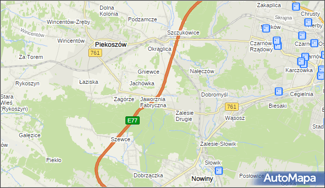 mapa Janów gmina Piekoszów, Janów gmina Piekoszów na mapie Targeo