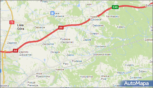 mapa Jodłówka gmina Tarnów, Jodłówka gmina Tarnów na mapie Targeo