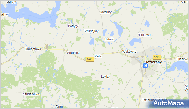 mapa Kalis, Kalis na mapie Targeo