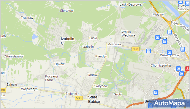 mapa Klaudyn, Klaudyn na mapie Targeo