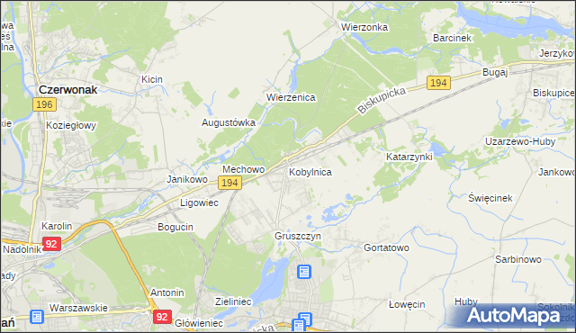 mapa Kobylnica gmina Swarzędz, Kobylnica gmina Swarzędz na mapie Targeo