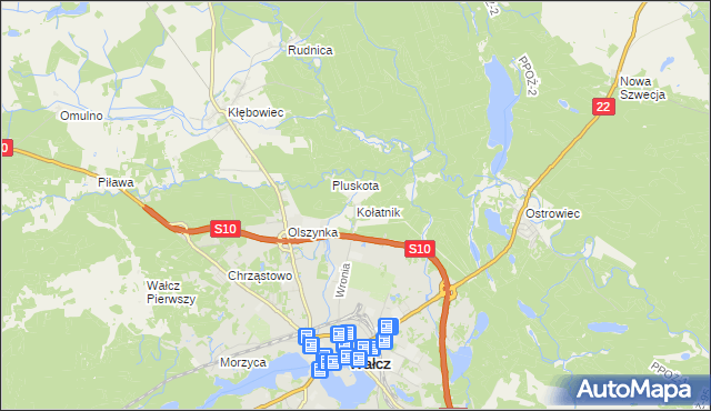 mapa Kołatnik, Kołatnik na mapie Targeo