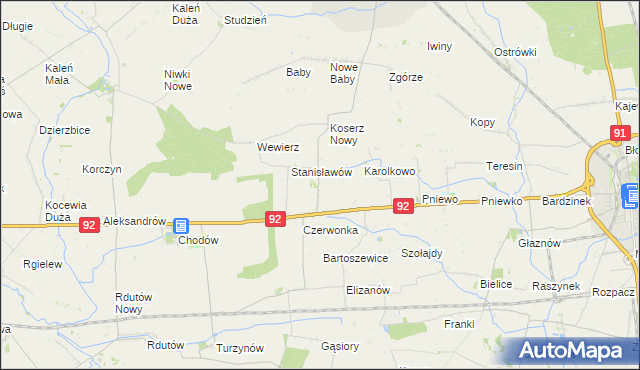 mapa Koserz-Osada, Koserz-Osada na mapie Targeo