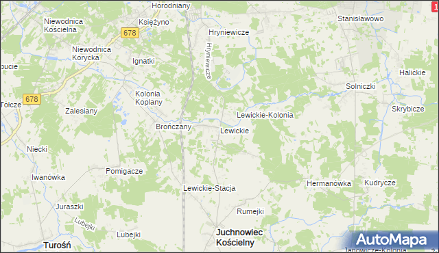 mapa Lewickie, Lewickie na mapie Targeo