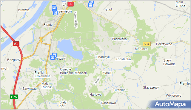 mapa Linarczyk, Linarczyk na mapie Targeo