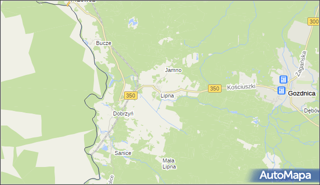 mapa Lipna gmina Przewóz, Lipna gmina Przewóz na mapie Targeo