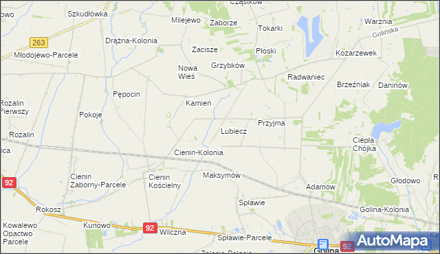 mapa Lubiecz, Lubiecz na mapie Targeo
