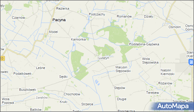 mapa Luszyn, Luszyn na mapie Targeo