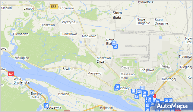 mapa Maszewo Duże, Maszewo Duże na mapie Targeo