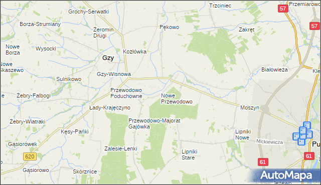 mapa Nowe Przewodowo, Nowe Przewodowo na mapie Targeo