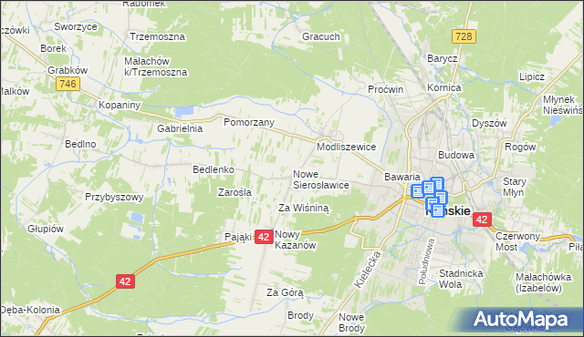 mapa Nowe Sierosławice, Nowe Sierosławice na mapie Targeo