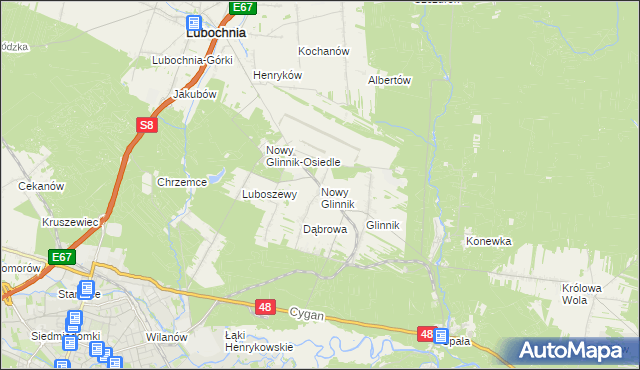 mapa Nowy Glinnik, Nowy Glinnik na mapie Targeo