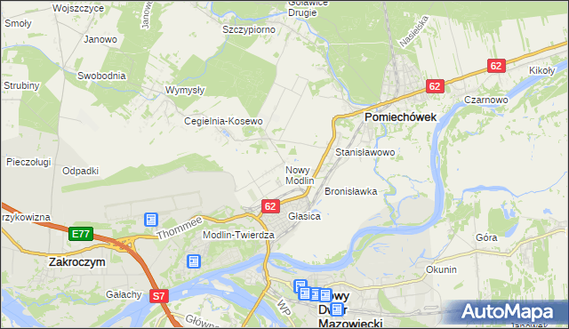 mapa Nowy Modlin, Nowy Modlin na mapie Targeo