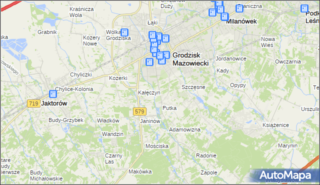 mapa Odrano-Wola, Odrano-Wola na mapie Targeo