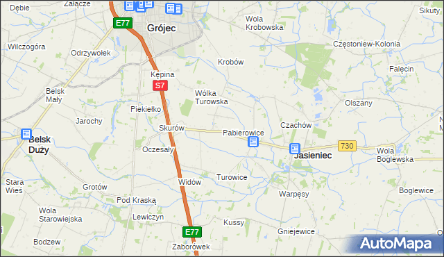 mapa Pabierowice, Pabierowice na mapie Targeo