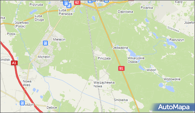 mapa Pińczata, Pińczata na mapie Targeo