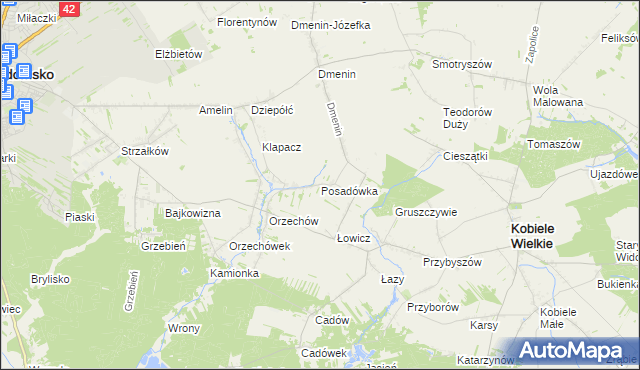 mapa Posadówka, Posadówka na mapie Targeo