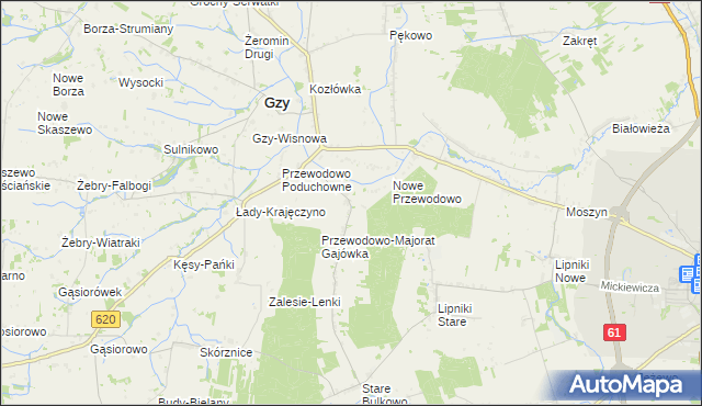 mapa Przewodowo-Majorat, Przewodowo-Majorat na mapie Targeo