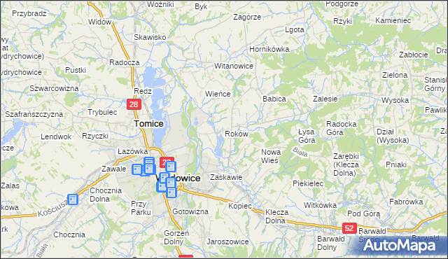 mapa Roków, Roków na mapie Targeo