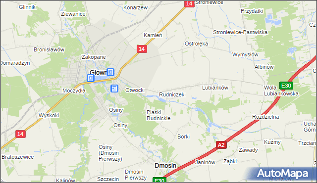 mapa Rudniczek, Rudniczek na mapie Targeo