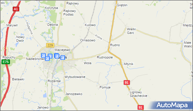mapa Rudnopole, Rudnopole na mapie Targeo