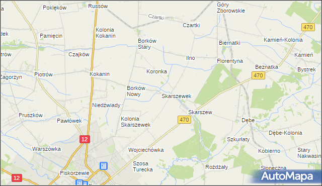 mapa Skarszewek, Skarszewek na mapie Targeo