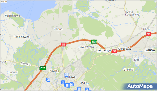 mapa Skwierzynka, Skwierzynka na mapie Targeo