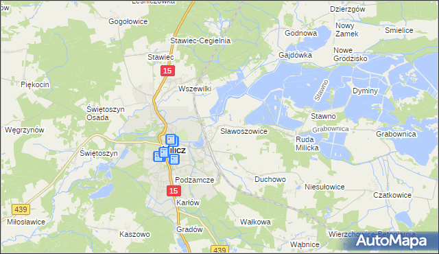 mapa Sławoszowice, Sławoszowice na mapie Targeo