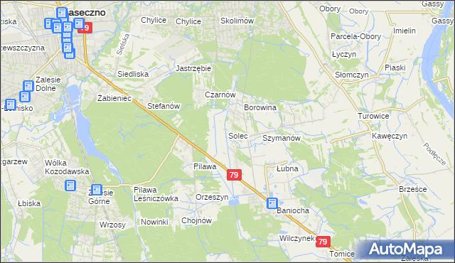 mapa Solec gmina Góra Kalwaria, Solec gmina Góra Kalwaria na mapie Targeo